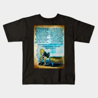 Sketch Drawing and Edgar Allan Poe's Poem Kids T-Shirt